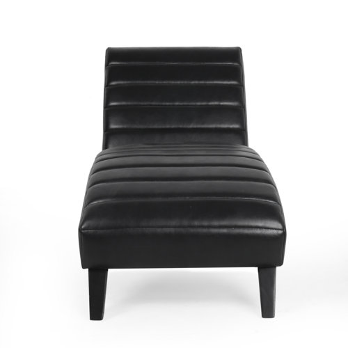 Orren Ellis Hornstein Faux Leather Armless Chaise Lounge & Reviews Wayfair
